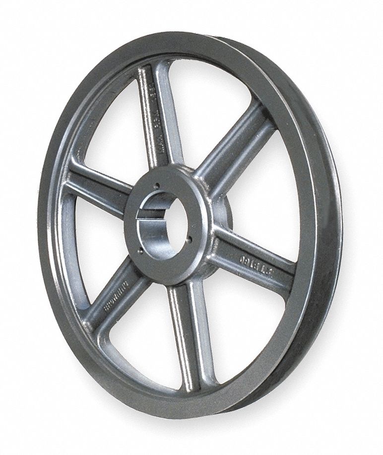 GRAINGER APPROVED Split Taper Bushed Bore Standard VBelt Pulley, For V