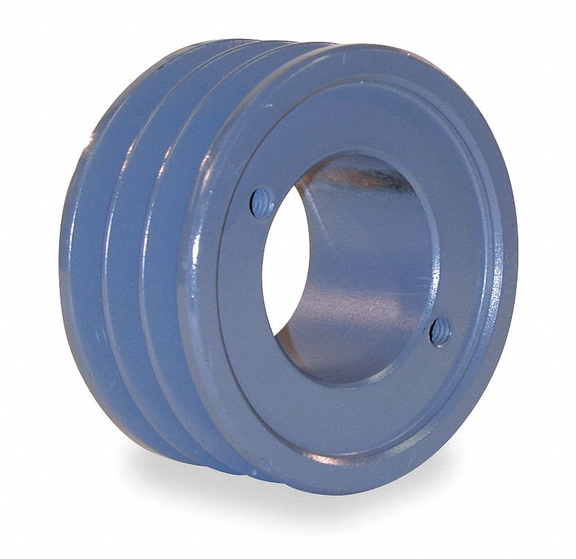 GRAINGER APPROVED Split Taper Bushed Bore Standard VBelt Pulley, For V