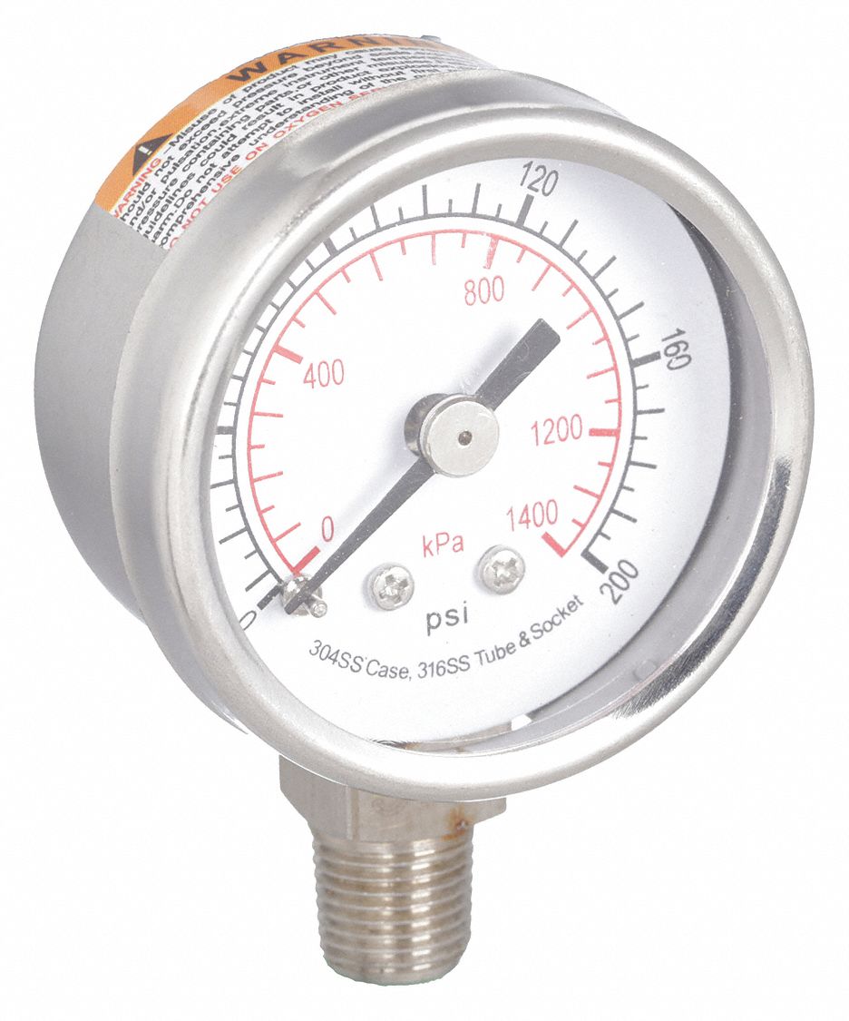 Pressure Gauge - 4FMJ4|4FMJ4 - Grainger