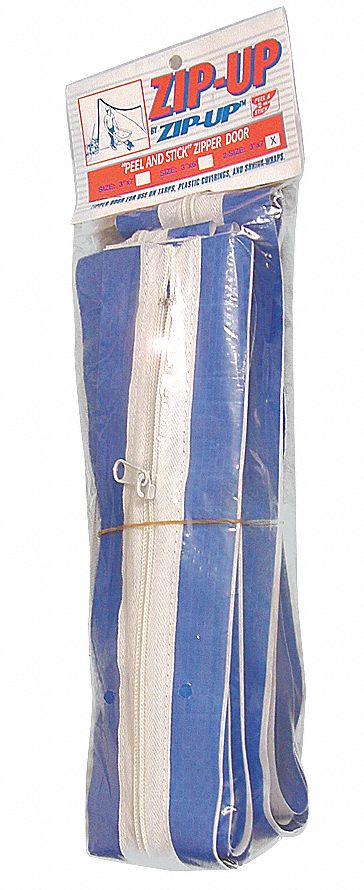 ZIPUP SelfAdhesive Zipper, For Use With Construction Film, Tarps