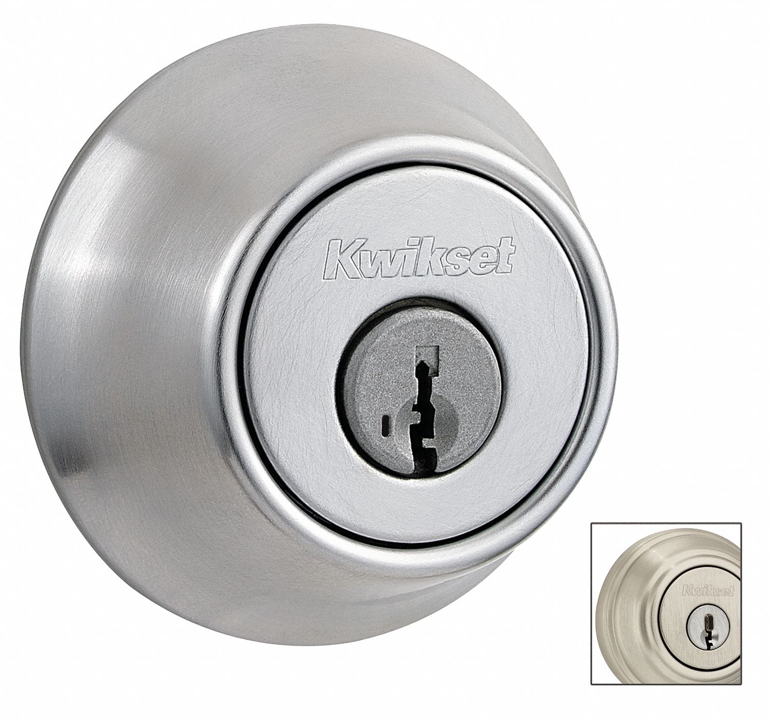 KWIKSET Deadbolt 2, Satin Nickel, Schlage C, Different, ANSI A156.5