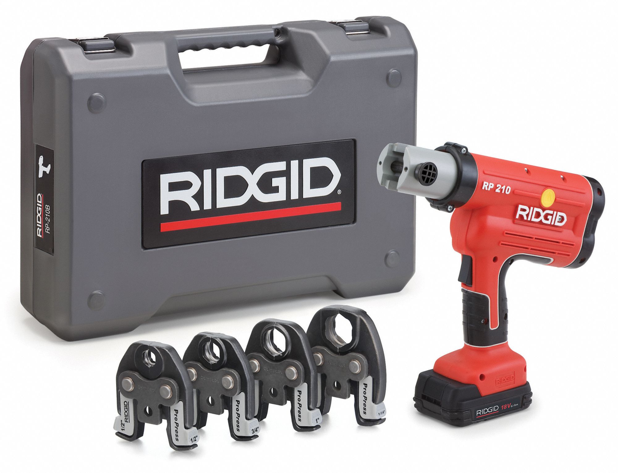 RIDGID Pressing Tool, 18V, 1/2 To 11/4 In Pipe 4FRA131028 Grainger