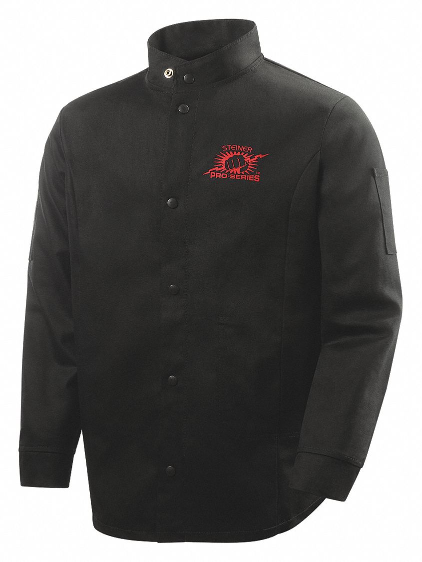 STEINER, Men's, Cotton ( 9 oz ), Welding Jacket 4FRR61160L Grainger
