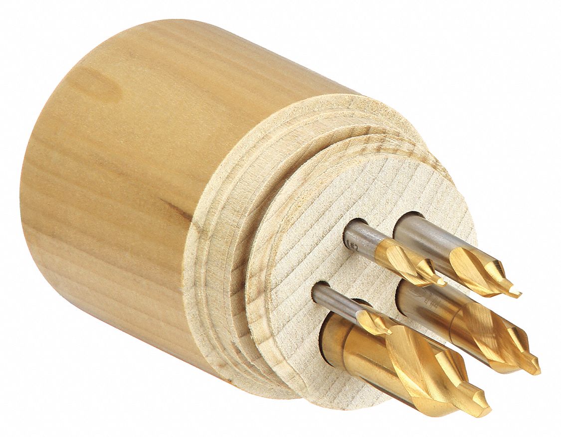 KEO, High Speed Steel, TiN Finish, Center Drill Set 4FUA210000TiN