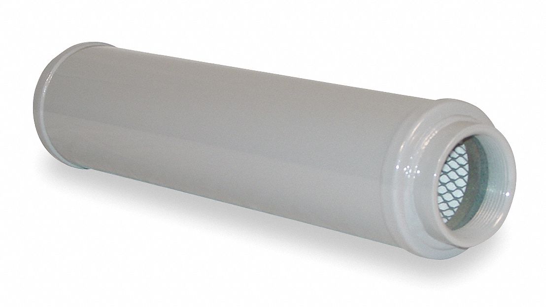 SOLBERG, 3.63 in Outside Dia, Screw On Connection, Regenerative Blower Silencers 4FY62SLCR