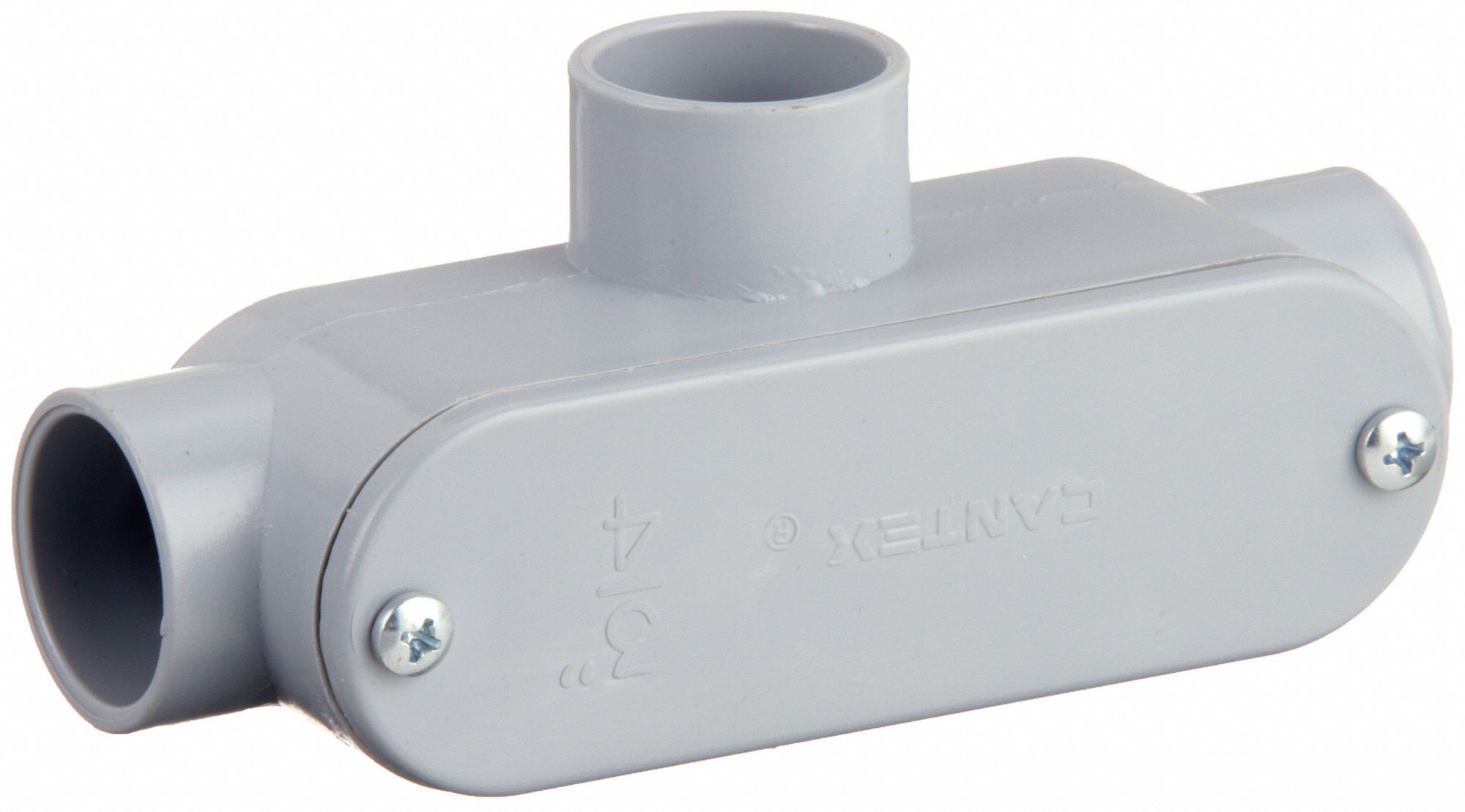 CANTEX Conduit Outlet Body, PVC, T 4FYL95133567 Grainger
