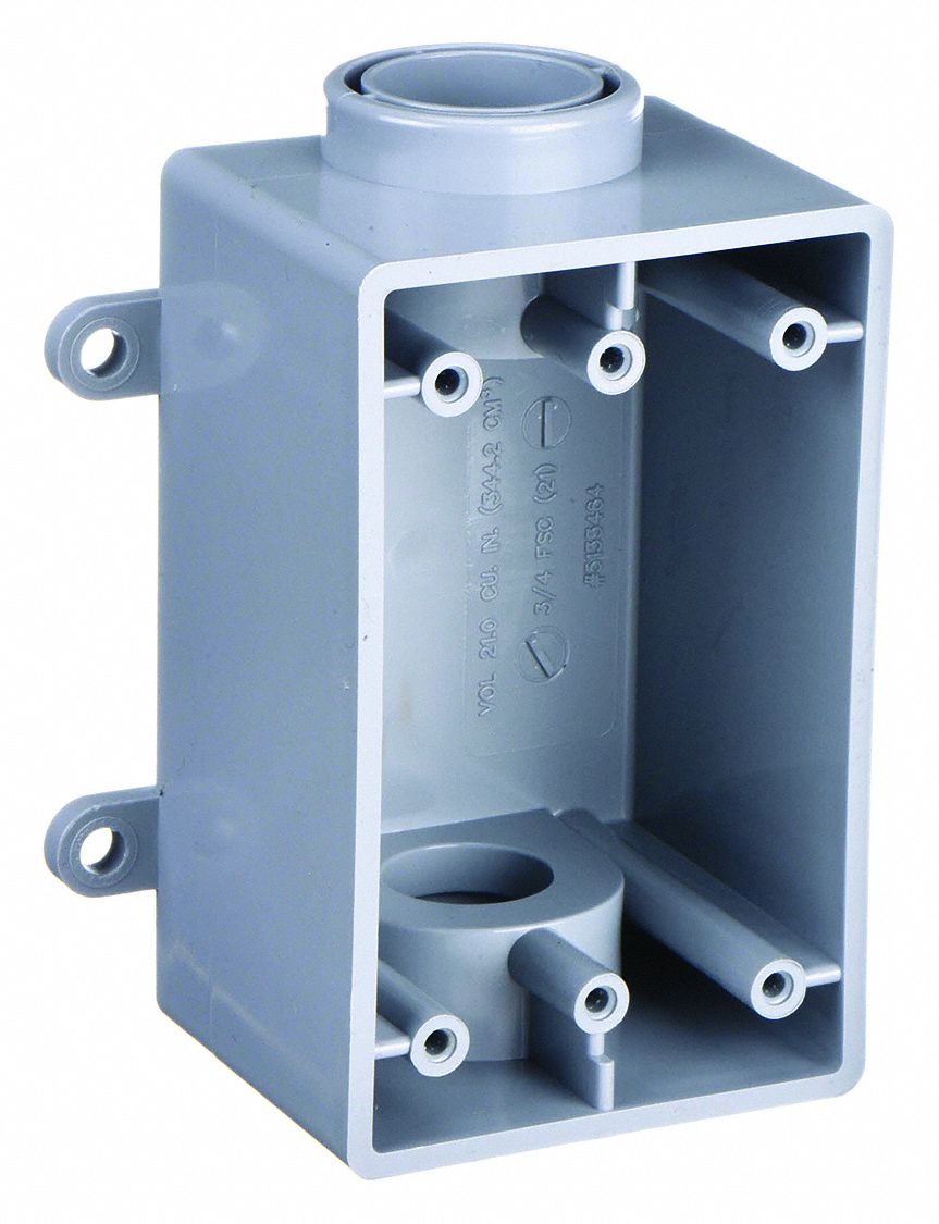 CANTEX, 1 Gangs, 3/4 in Hub Size, Weatherproof Electrical Box 4FYW8