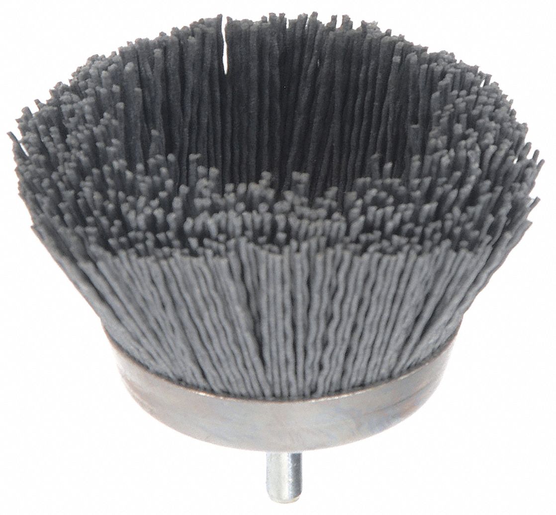 WEILER 2 3/4 in Crimped Wire Cup Brush, Shank Mounting, 0.035 in Wire