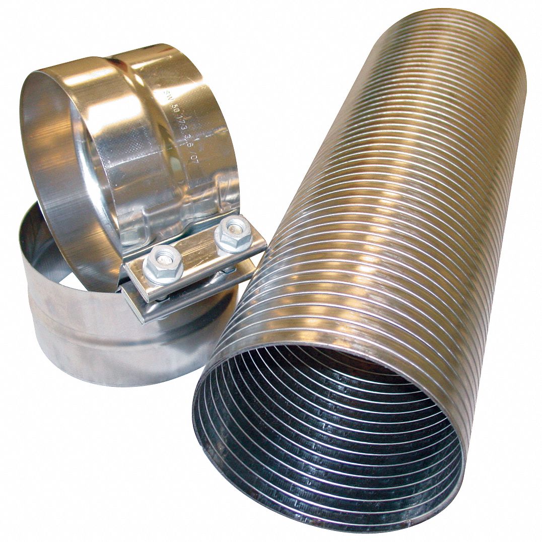 DAYCO Metal Exhaust Kit, Hose Tube Material 304 Stainless Steel, Hose