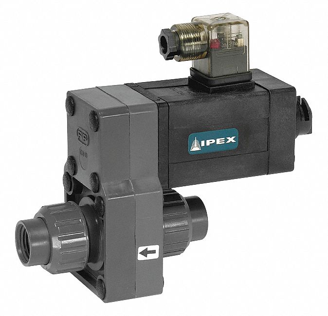 GRAINGER APPROVED PVC Solenoid Valve, 2Way/2Position Valve Design