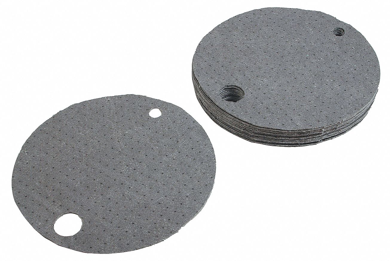 STARDUST, 25, PK, Drum Top Absorbent Pad 4GTY625ECGDRUM Grainger