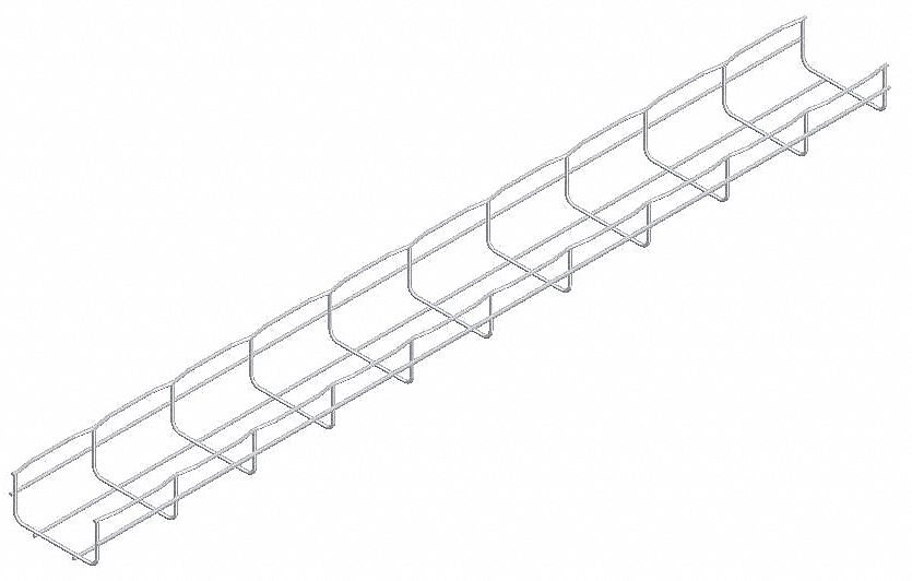 CABLOFIL Wire Mesh Cable Tray 4 in Wd, 2 in Ht, 10 ft Lg, 22 lb, Steel