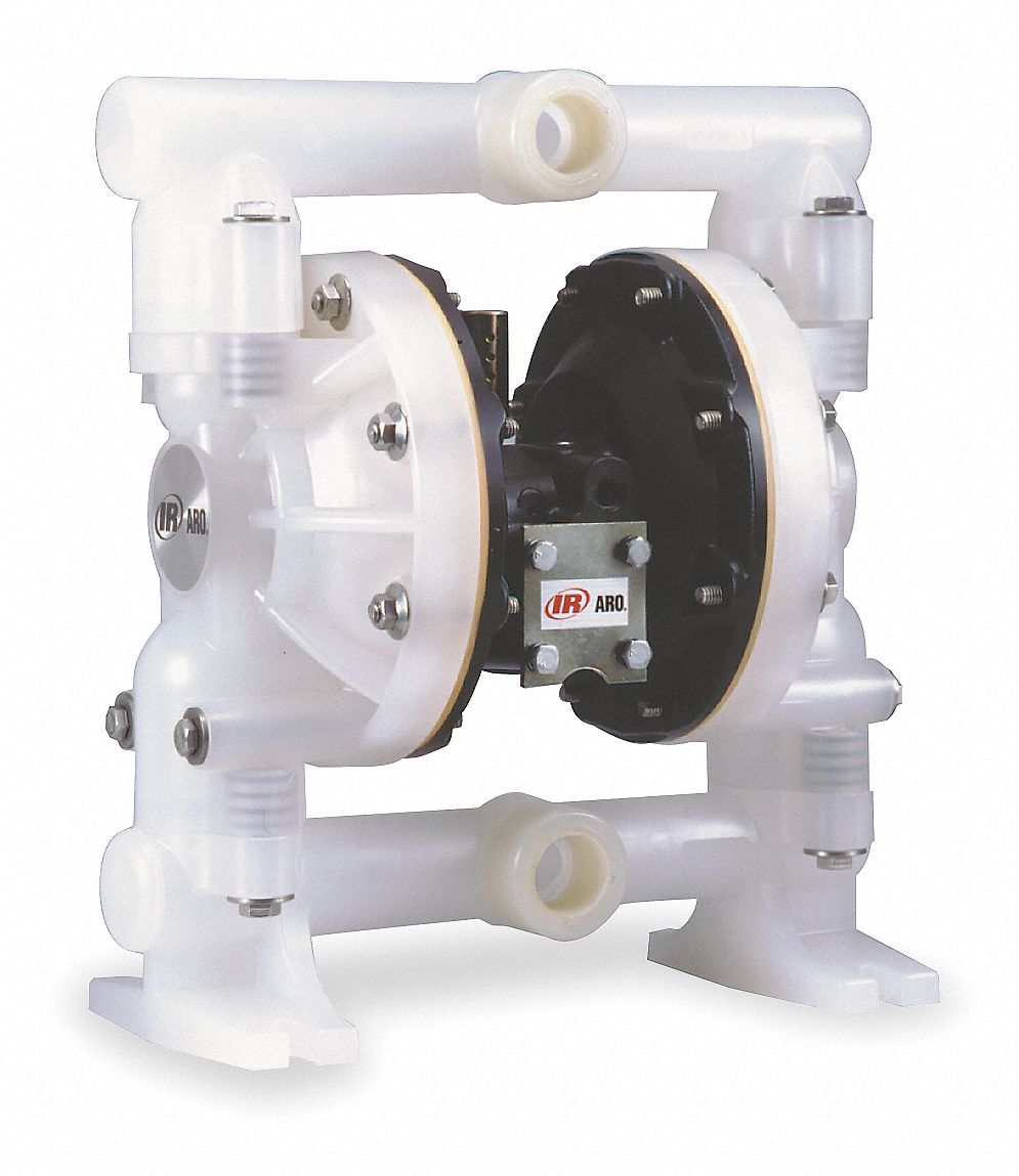 ARO Double Diaphragm Pump, 47 gpm Max. Flow, Nitrile, Single Manifold