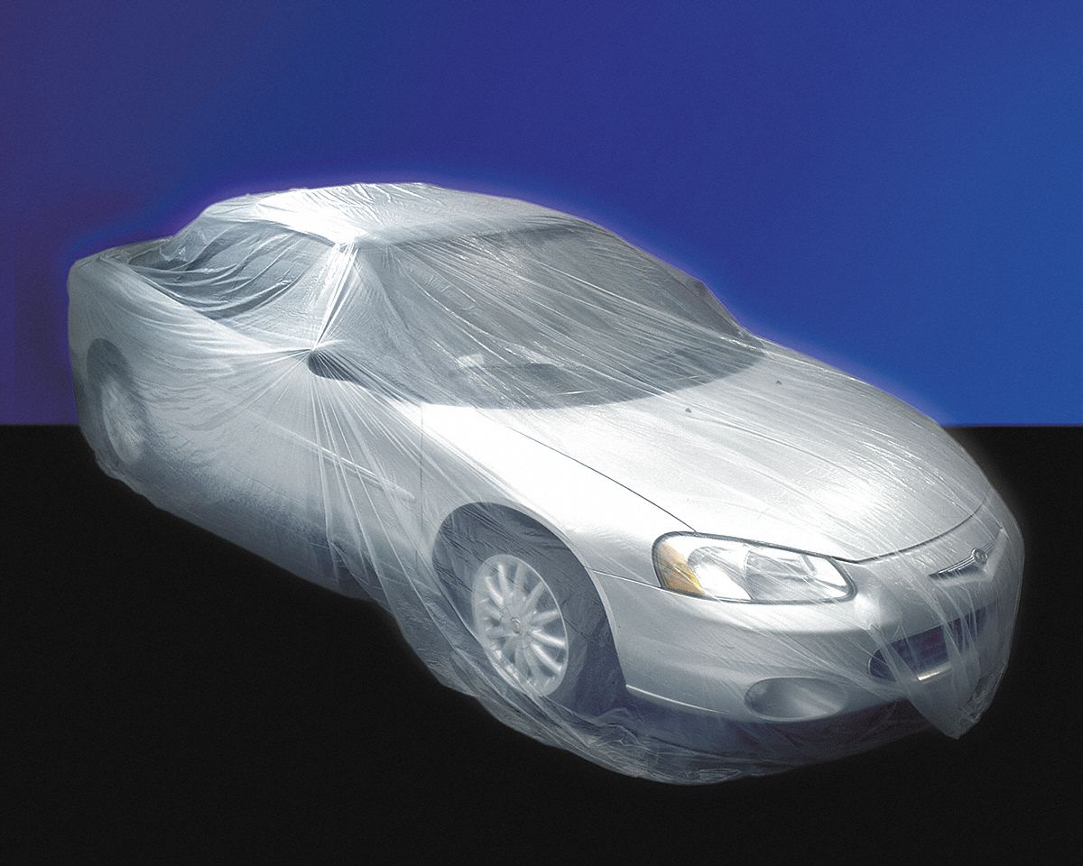Plastic, 13.6 ft x 100 ft, Car Cover - 4GYX3|FG-P9943-22 - Grainger