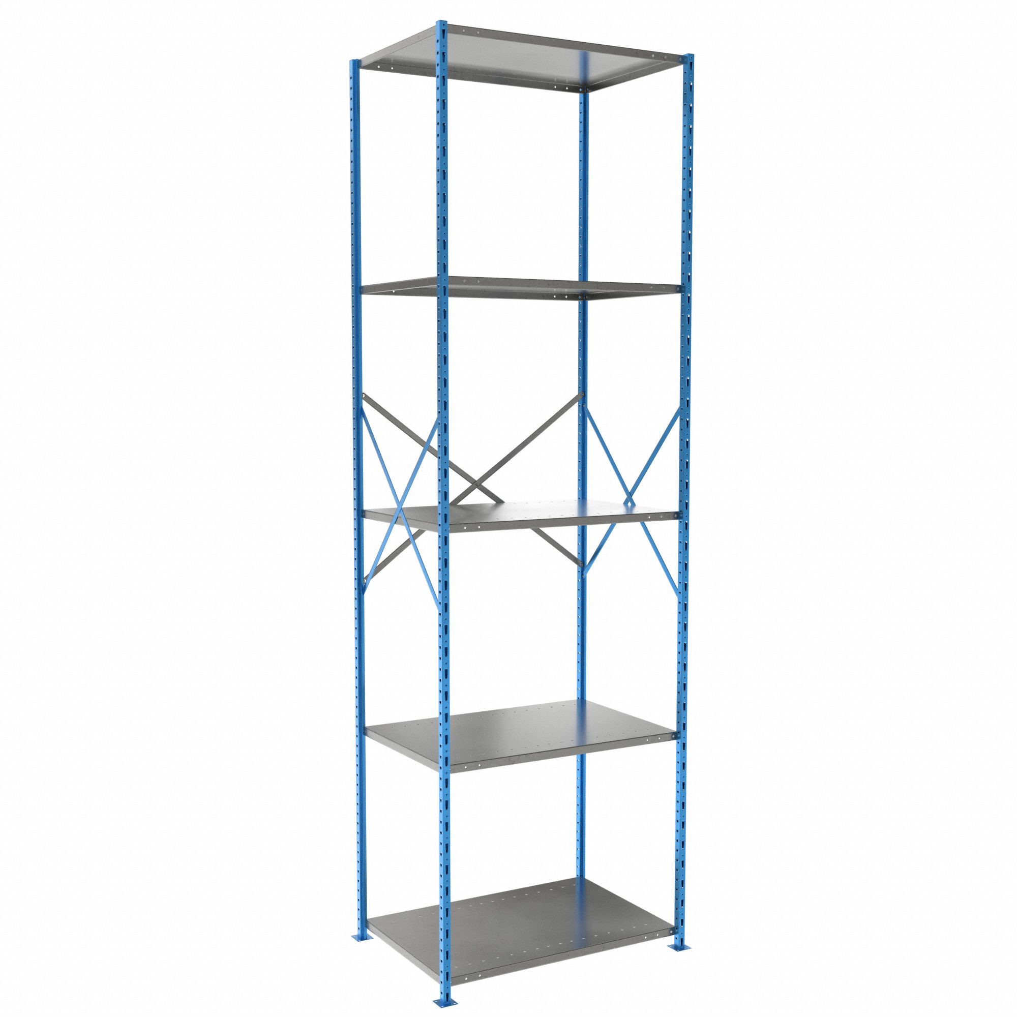 HALLOWELL, Starter, HeavyDuty, Metal Shelving 4HAH4H75102410PB Grainger
