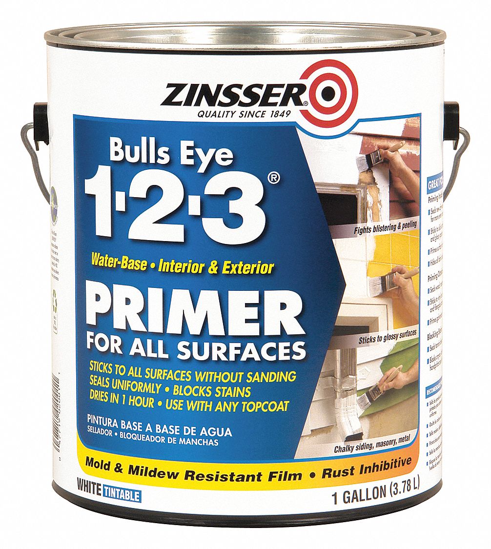 ZINSSER, Exterior/Interior, White, Primer/Sealer 4HFD32001 Grainger