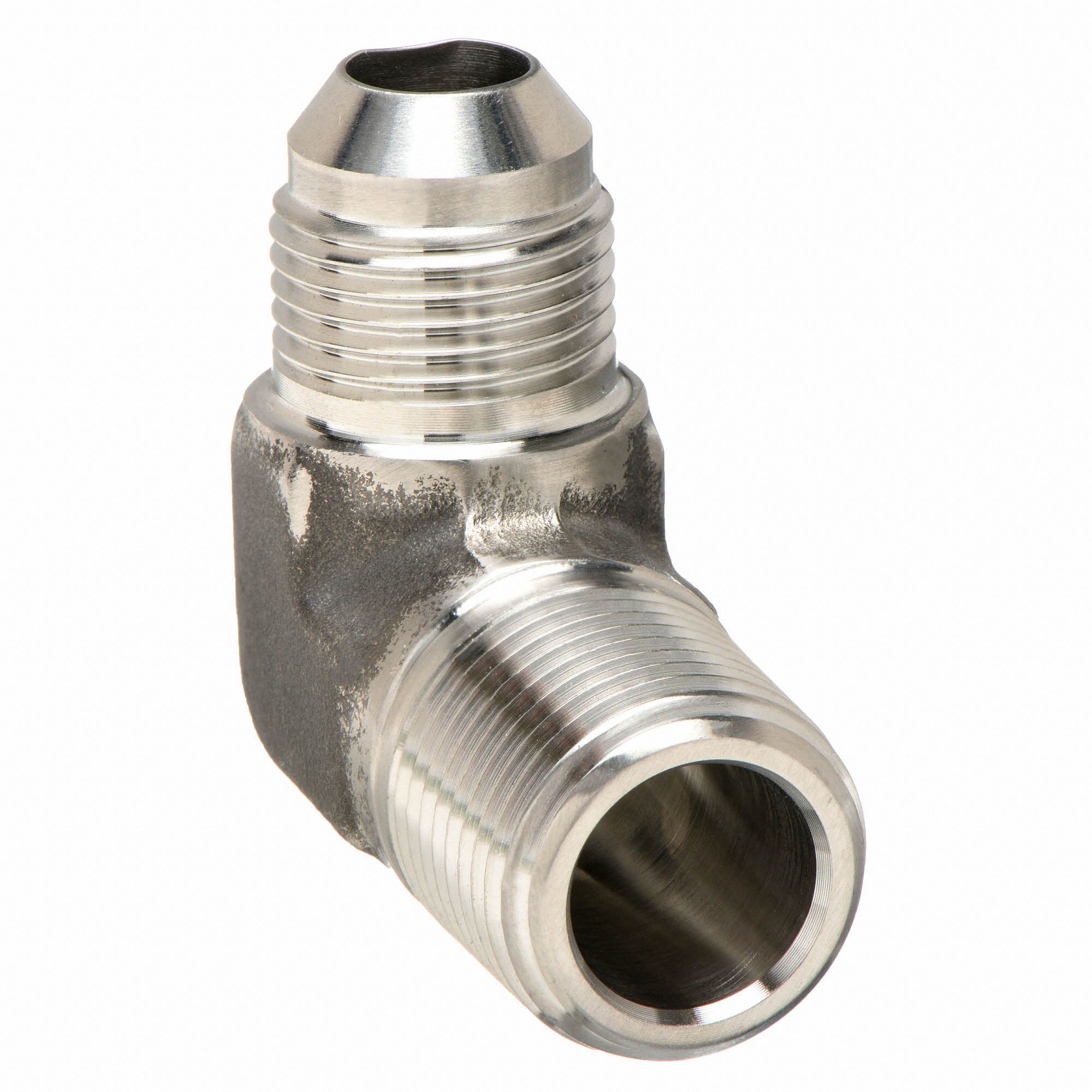 GRAINGER APPROVED Hydraulic Hose Adapter, Fitting Material 316 Stainless Steel x 316 Stainless