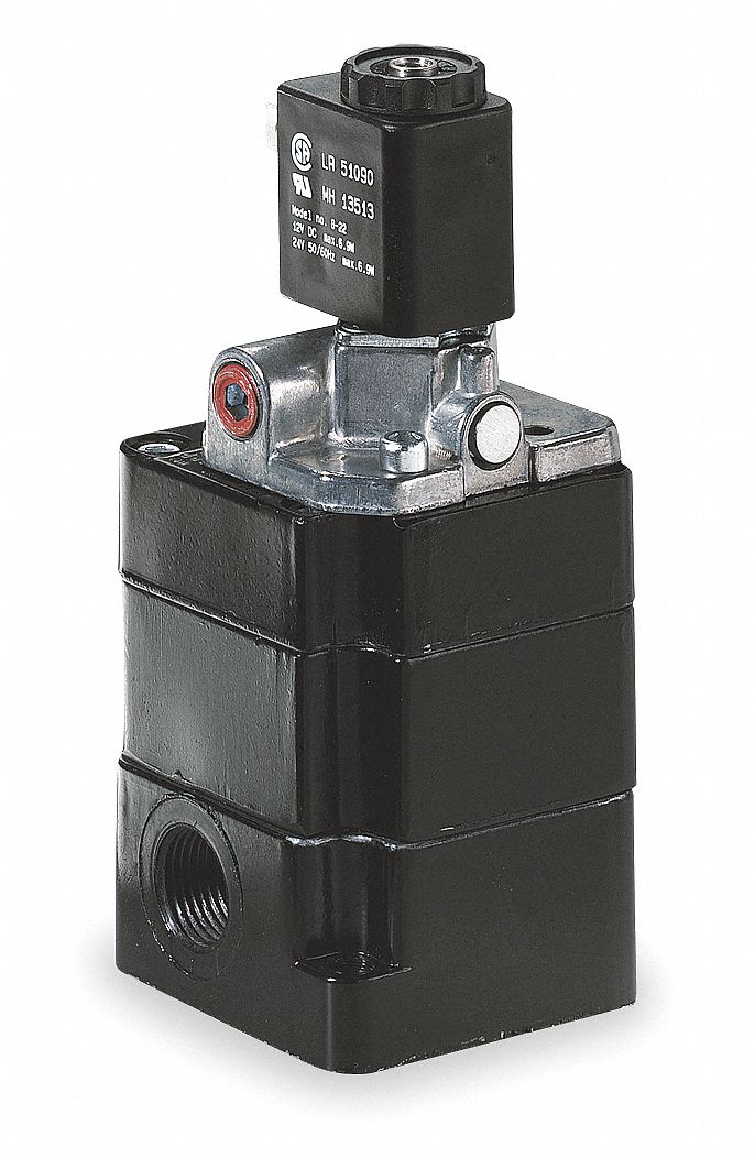 Aro H254SS120A Aro Solenoid Air Control Valve 120V AC, Solenoid / Spring, 1/2 in Pipe Size