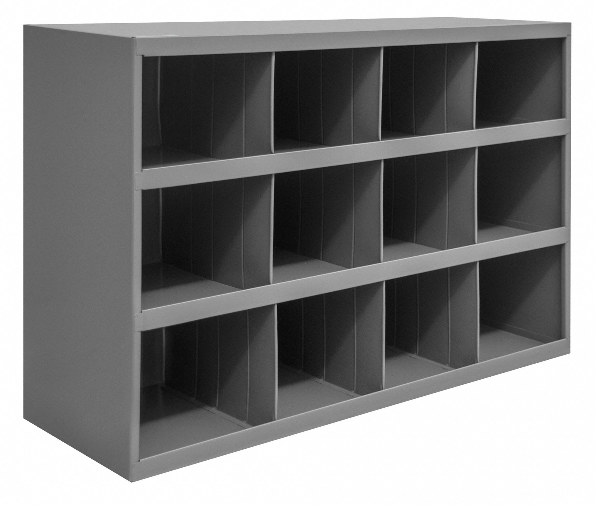 DURHAM MFG, 34 in x 12 in x 24 in, 12 Compartments, Pigeonhole Bin Unit