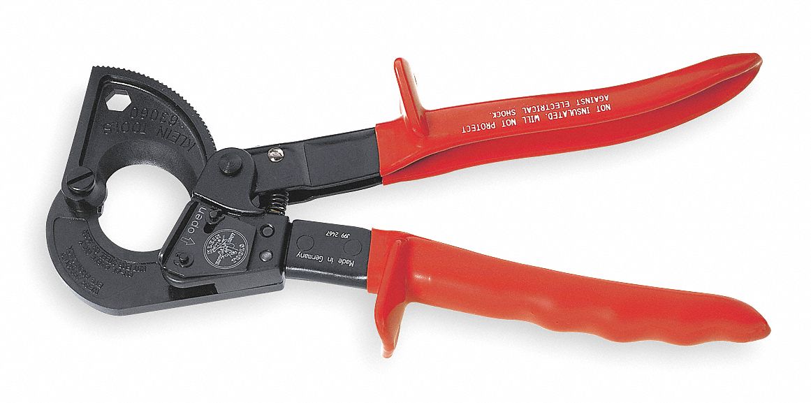 KLEIN TOOLS Cortador de Cable,10" Longitud Total,Acción de Corte Corte