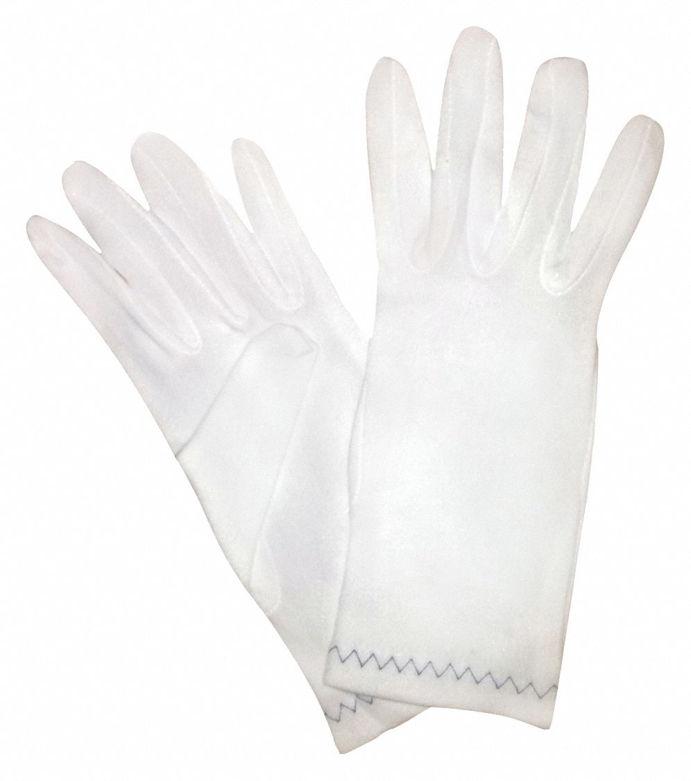 CONDOR Inspection Gloves S ( 7 ), Finished Hem, Cut and Sewn, Nylon, 9
