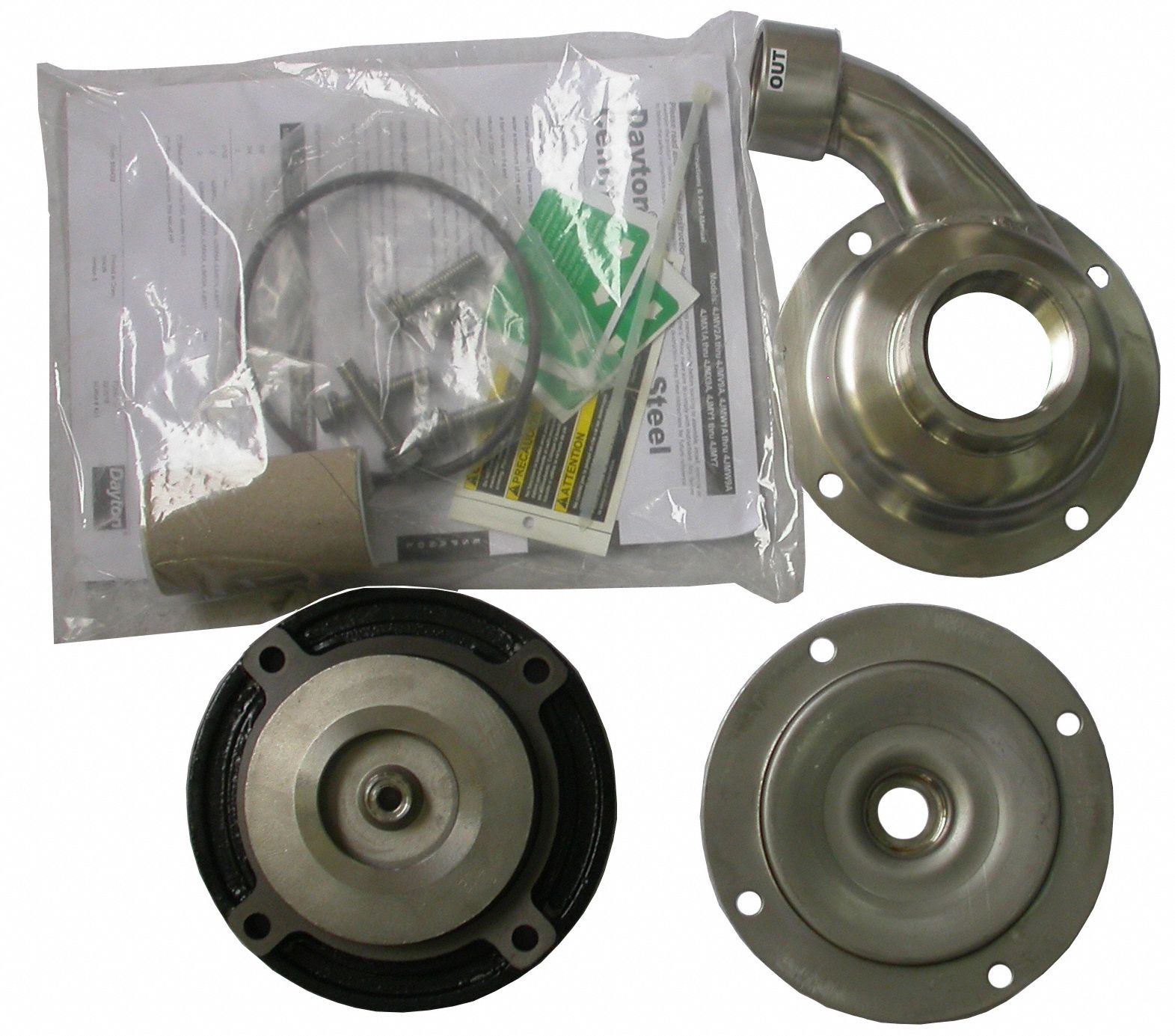 DAYTON Centrifugal Pump Head, 2 hp HP Required, 2 Inlet (In.), 11/2