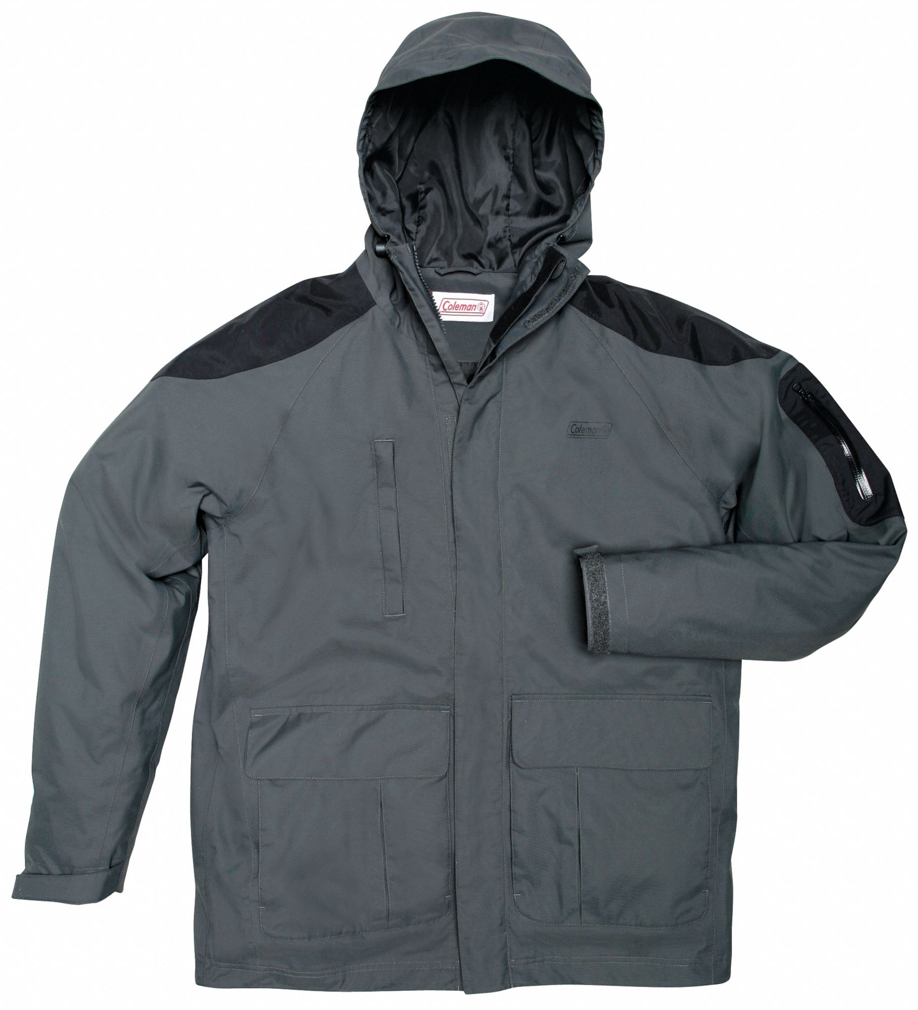 COLEMAN Rain Jacket with Hood, XL, Nylon, Men's 4JNY92000003773