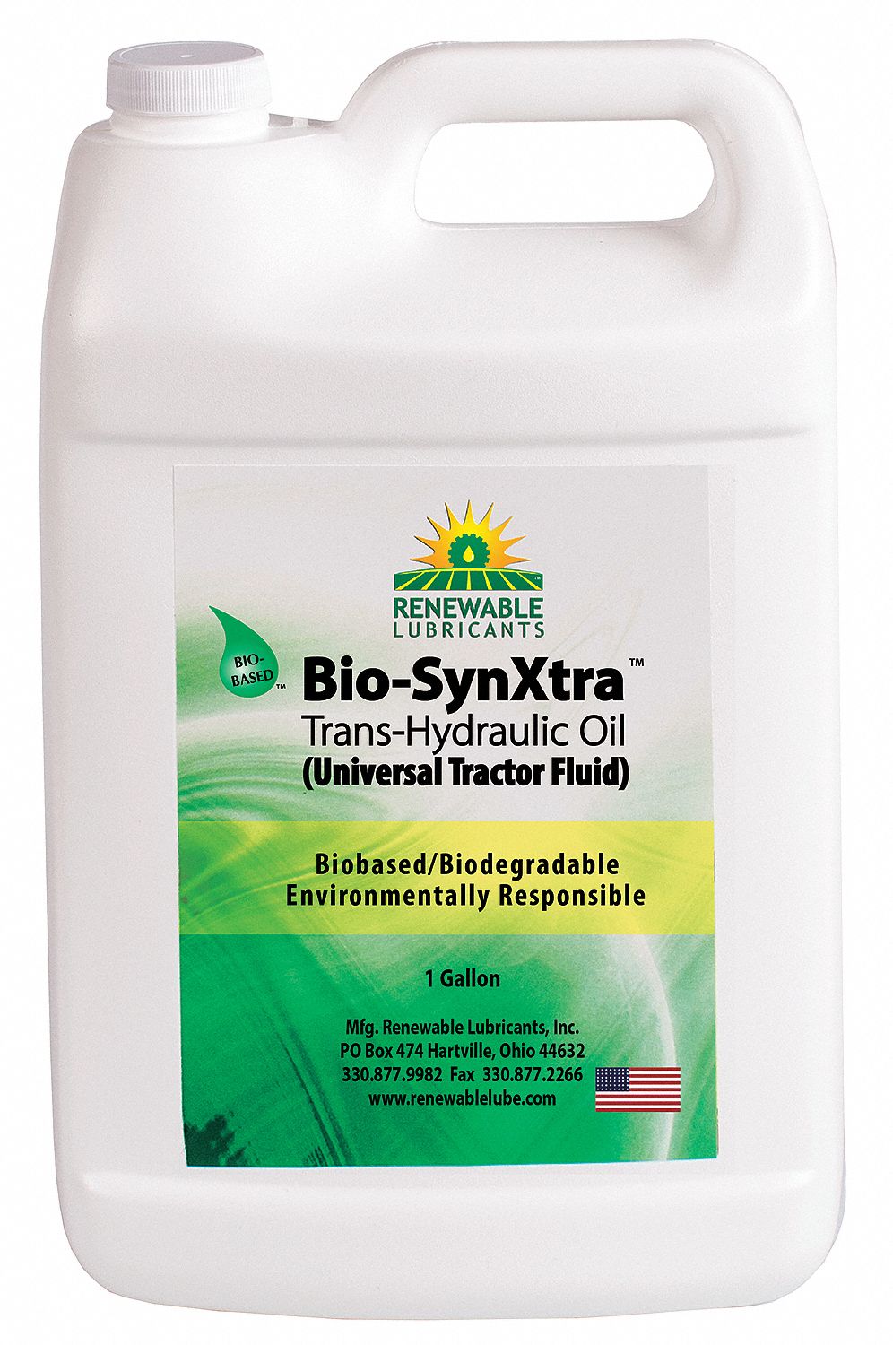 RENEWABLE LUBRICANTS Vegetable Oil Hydraulic Oil, 1 gal Jug, ISO