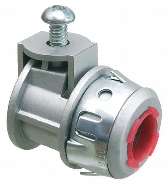 ARLINGTON Straight, Die Cast Zinc, 1/2 in NPT, Snap In Box Connection