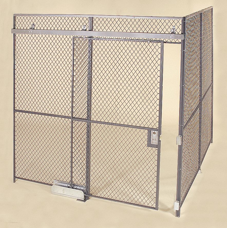 FOLDING GUARD Wire Room Kit, Predesigned 2 Sided, 4 ft W x 8 ft H Door