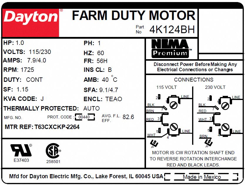 Dayton Agricultural Fan Motor Wiring Diagram - Wiring Diagram