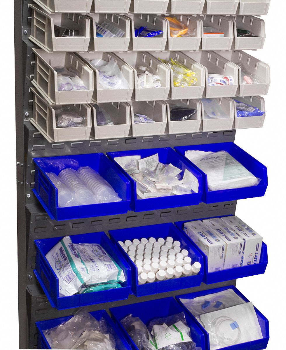 AKROMILS Hang and Stack Bin 5 1/2 in x 10 7/8 in x 5 in, Clear, Label