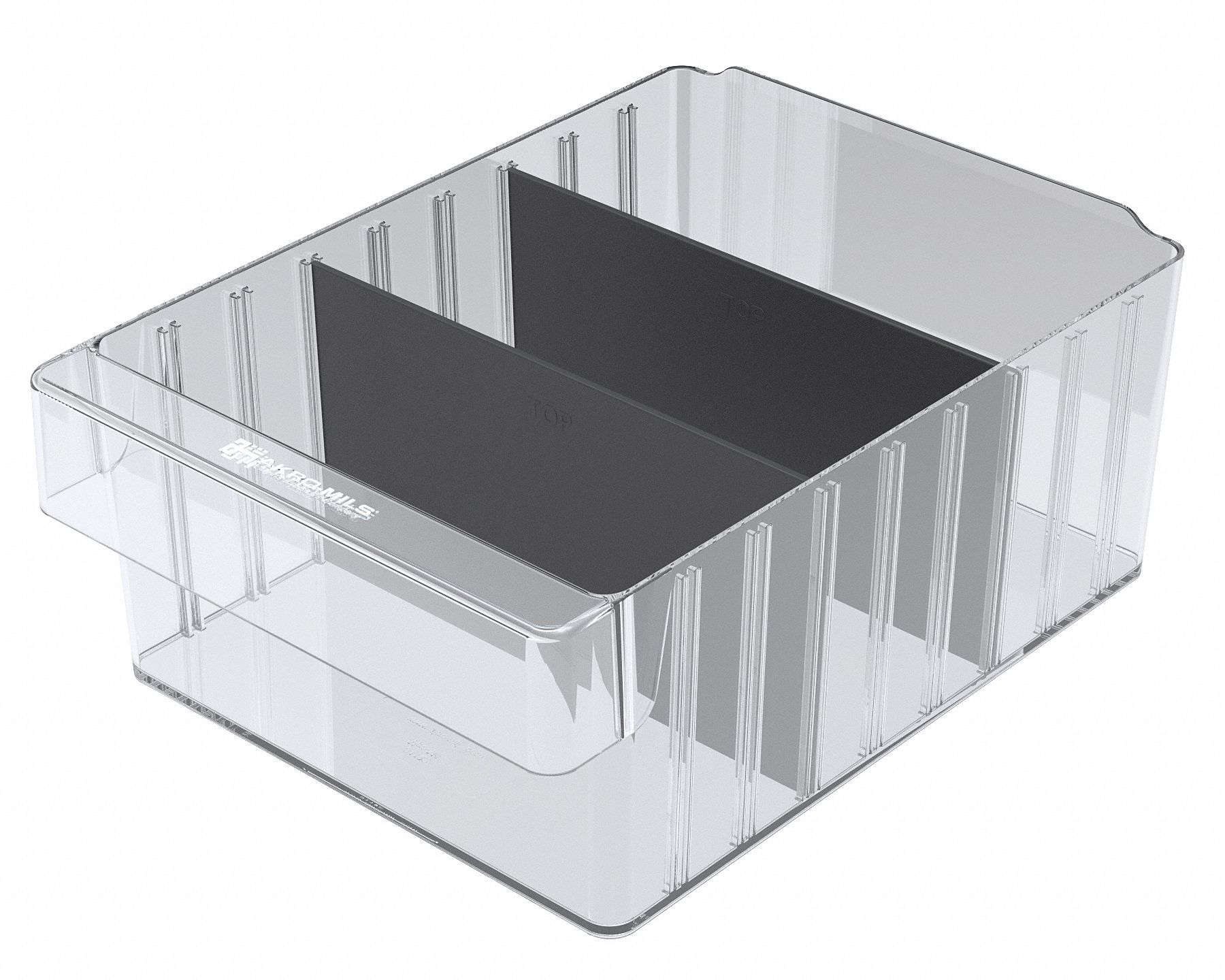 AKROMILS Divider 8 3/8 in x 4 3/8 in, Black 4KFC541480 Grainger