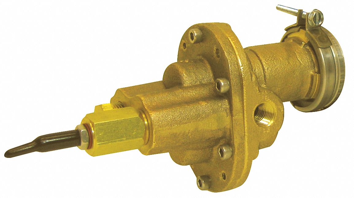 DAYTON 3/8 in IntermediateDuty Bronze Rotary Gear Pump Head, Close