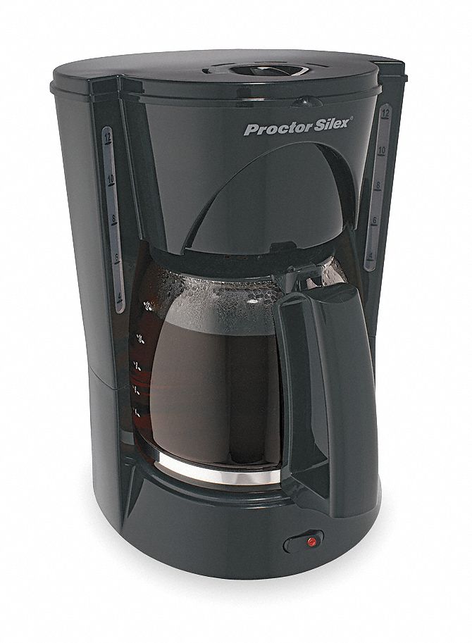 PROCTOR SILEX, Black, Coffee Maker 4KMX648524RY Grainger