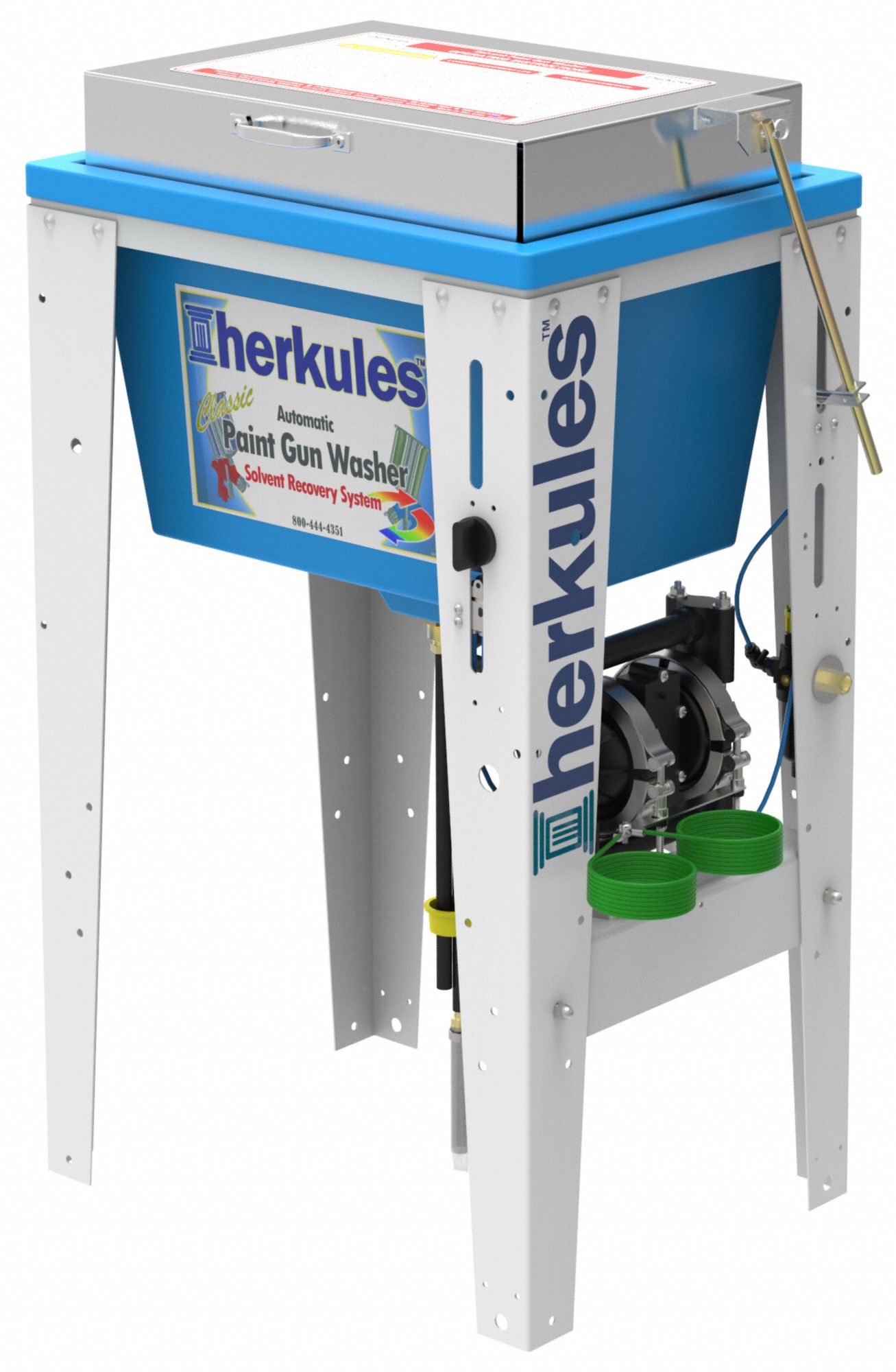 HERKULES, Solvent, 5 gal Tank Capacity, Automatic Paint Gun Washer 4KRE2G100 Grainger