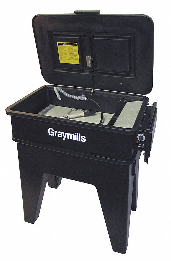 GRAYMILLS Parts Washer, Aqueous, 25 Gal, Cap 200 Lb 4KTW3PH822A