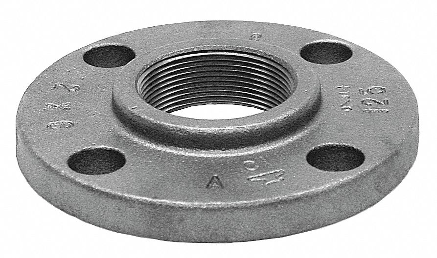 ANVIL Threaded Flange, Faced and Drilled, Flanged x FNPT, 2 in Pipe