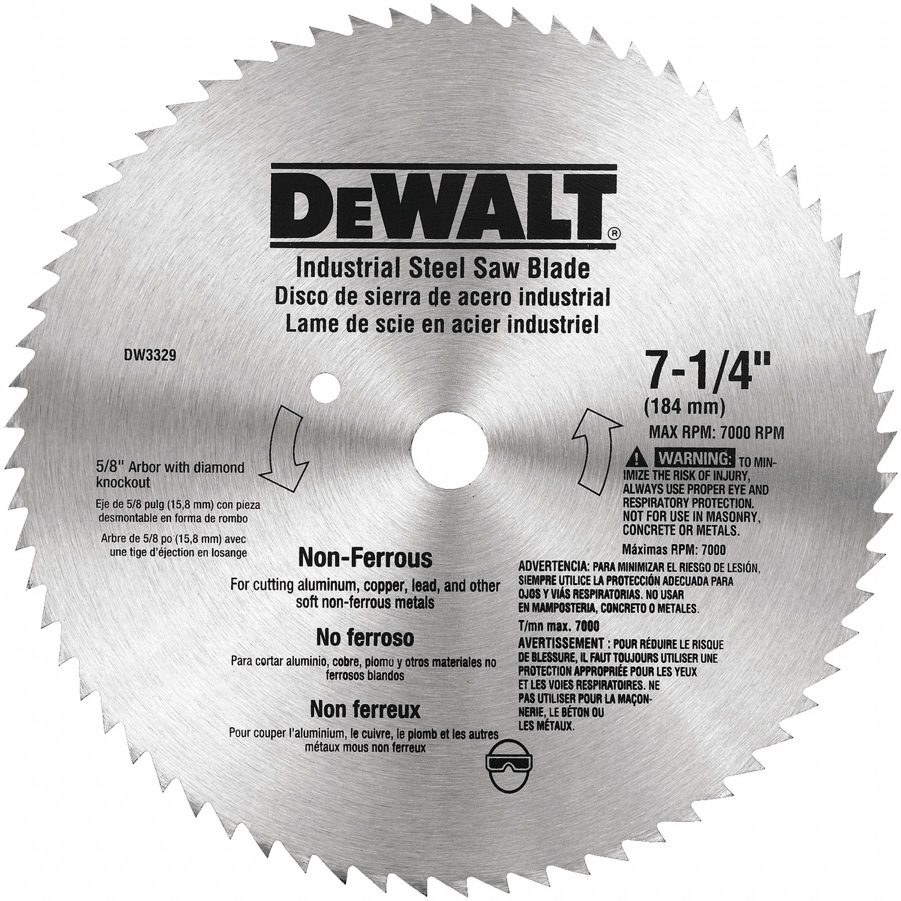 DEWALT Circular Saw Blade, Aluminum, NonFerrous Metals Materials Cut