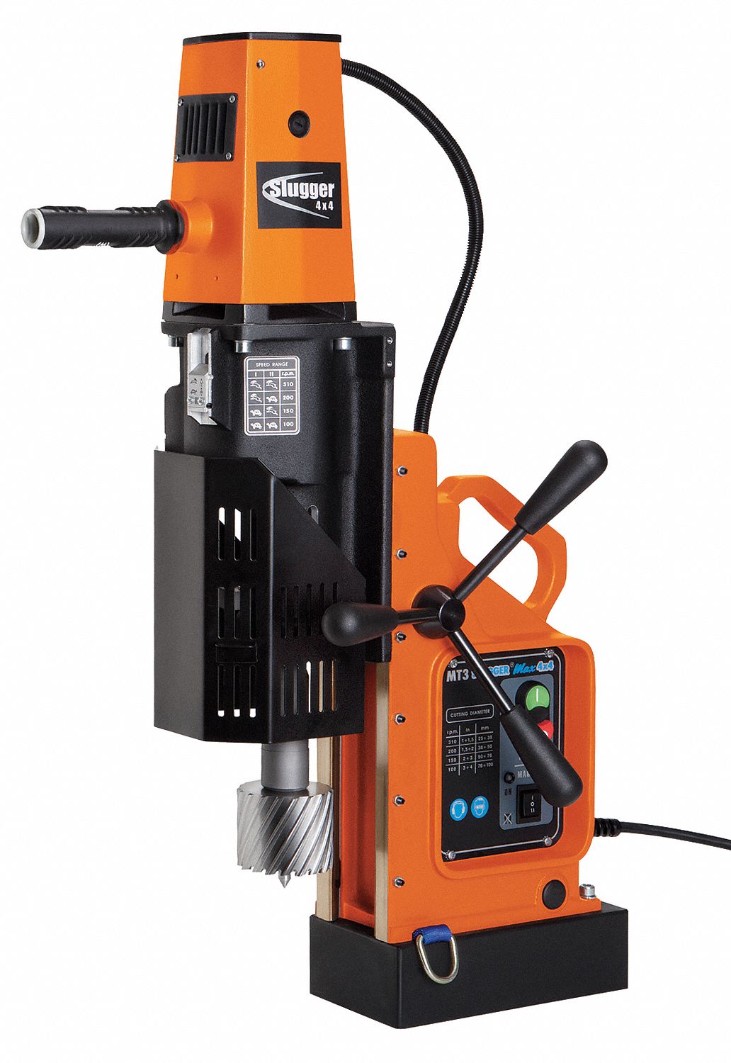 JANCY Drill Press, 120V AC, 4 in Capacity Steel, 150 to 220/290 to 450 No Load RPM