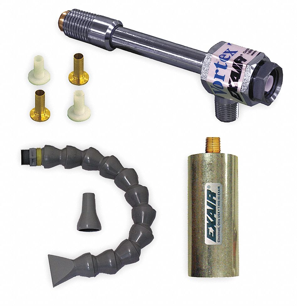 EXAIR 4.13 in Stainless Steel Vortex Tube Cooling Kit with 1/8 in (M)NPT Air Inlet 4LCK1