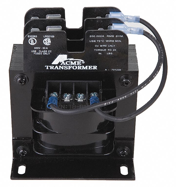 ACME ELECTRIC Control Transformer, 120 V AC, 240 V AC, 24 V AC, 75 VA