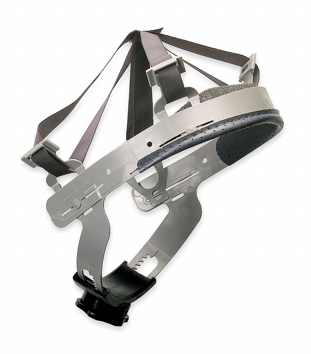 Hard Hat Suspension, Ratchet (4Point), Fits Hat Size 61/2 to 8 Grainger