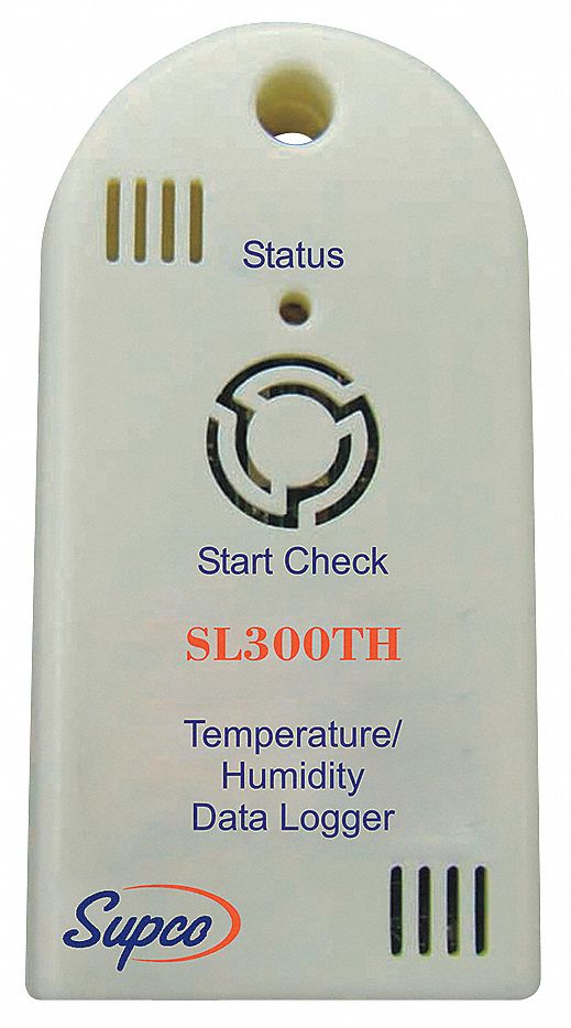 SUPCO Miniature Data Logger ±1°F Temp/±2 RH Accuracy, 40° to 158°F