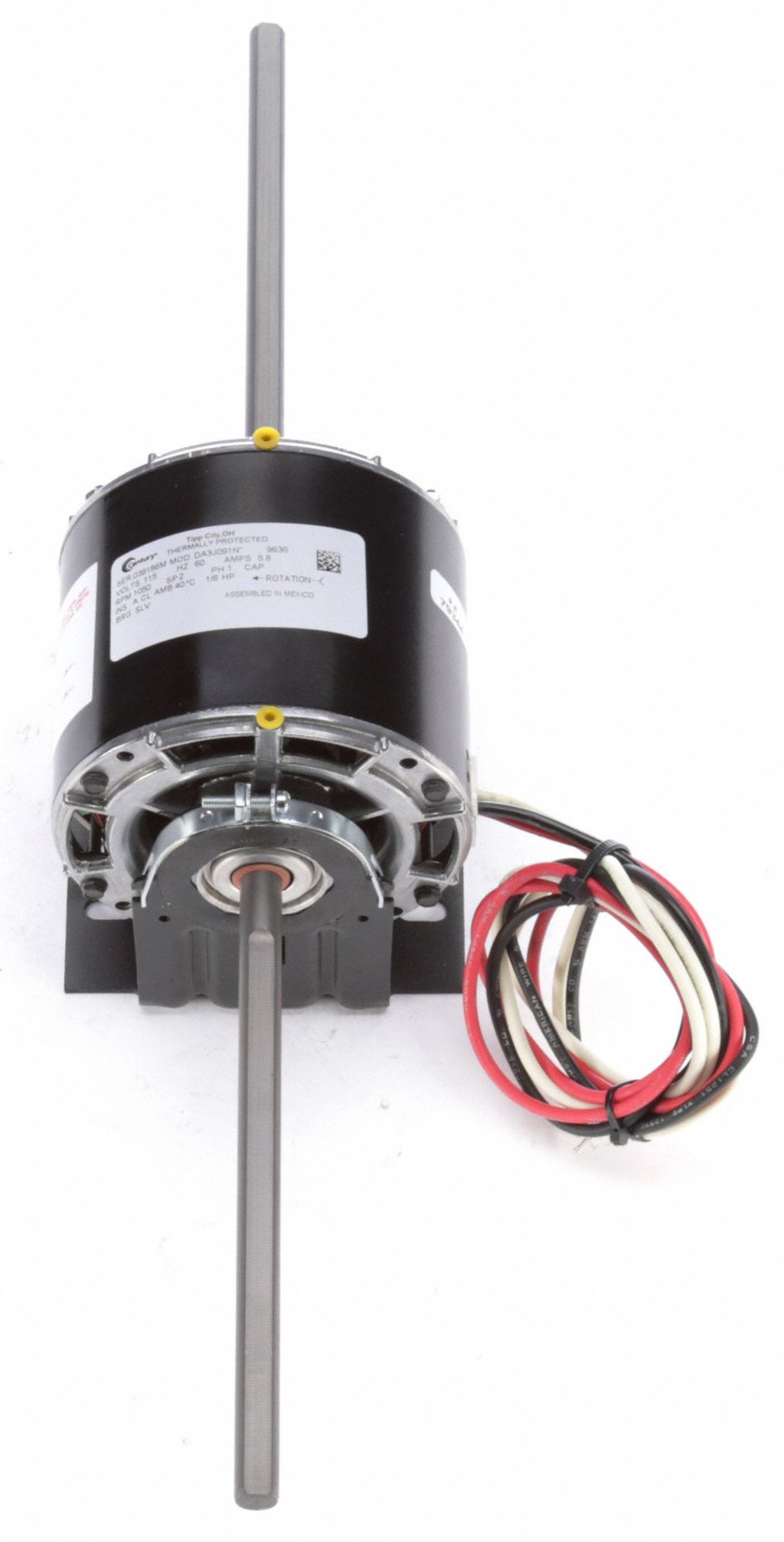 CENTURY Room Air Conditioner Motor 2 Speed, 1/6 HP, 1,050 Nameplate