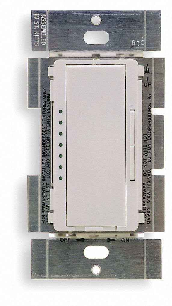 LUTRON Lighting Dimmer, Halogen, Incandescent Lighting Technology, 1