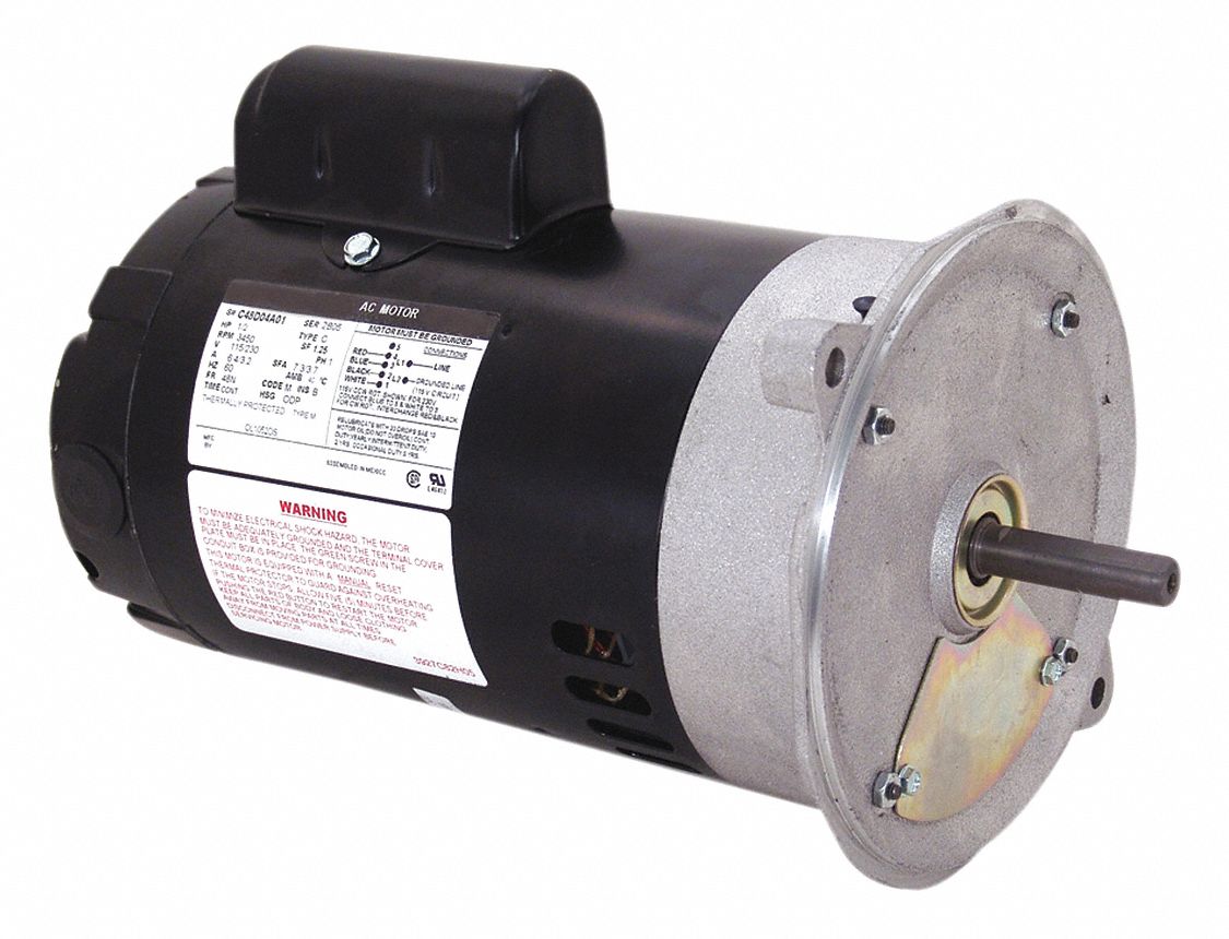 CENTURY, CapacitorStart, 1/2 HP, Oil Burner Motor 4MA24OL1052DS