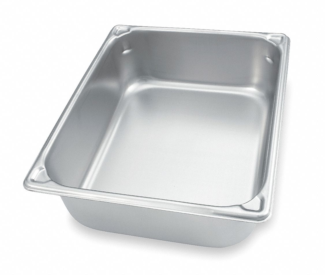 VOLLRATH 10 3/8 in x 12 3/4 in x 2 1/2 in 4.3 qt Stainless Steel Steam