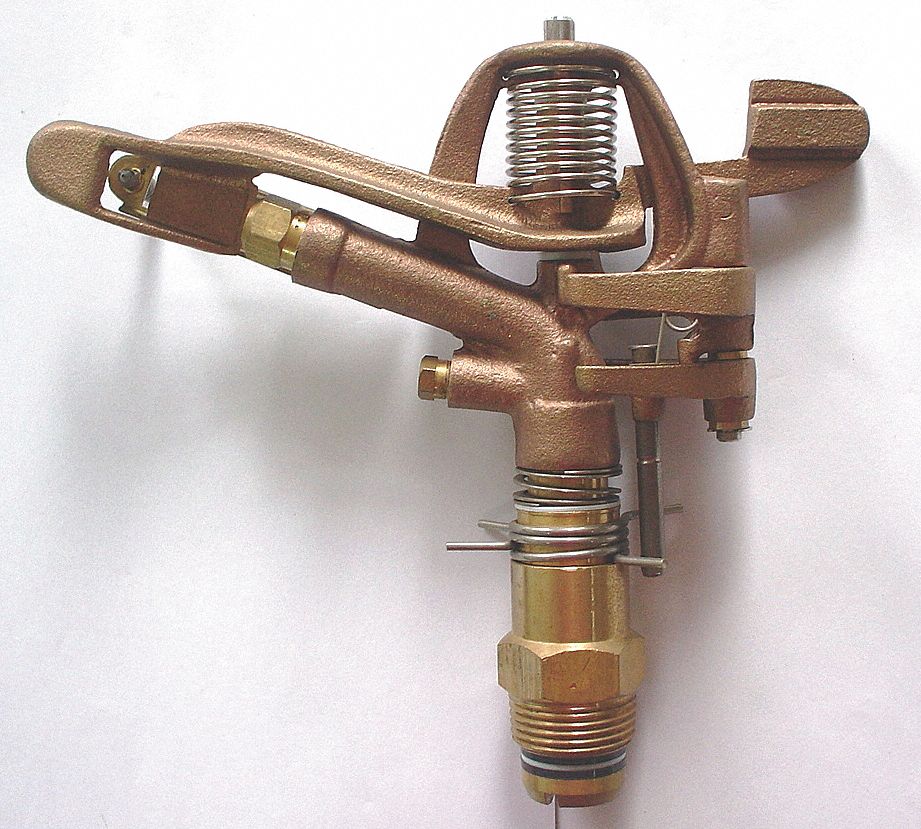 GRAINGER APPROVED Brass Sprinkler Head, 1 in MNPT Connection, 20° to