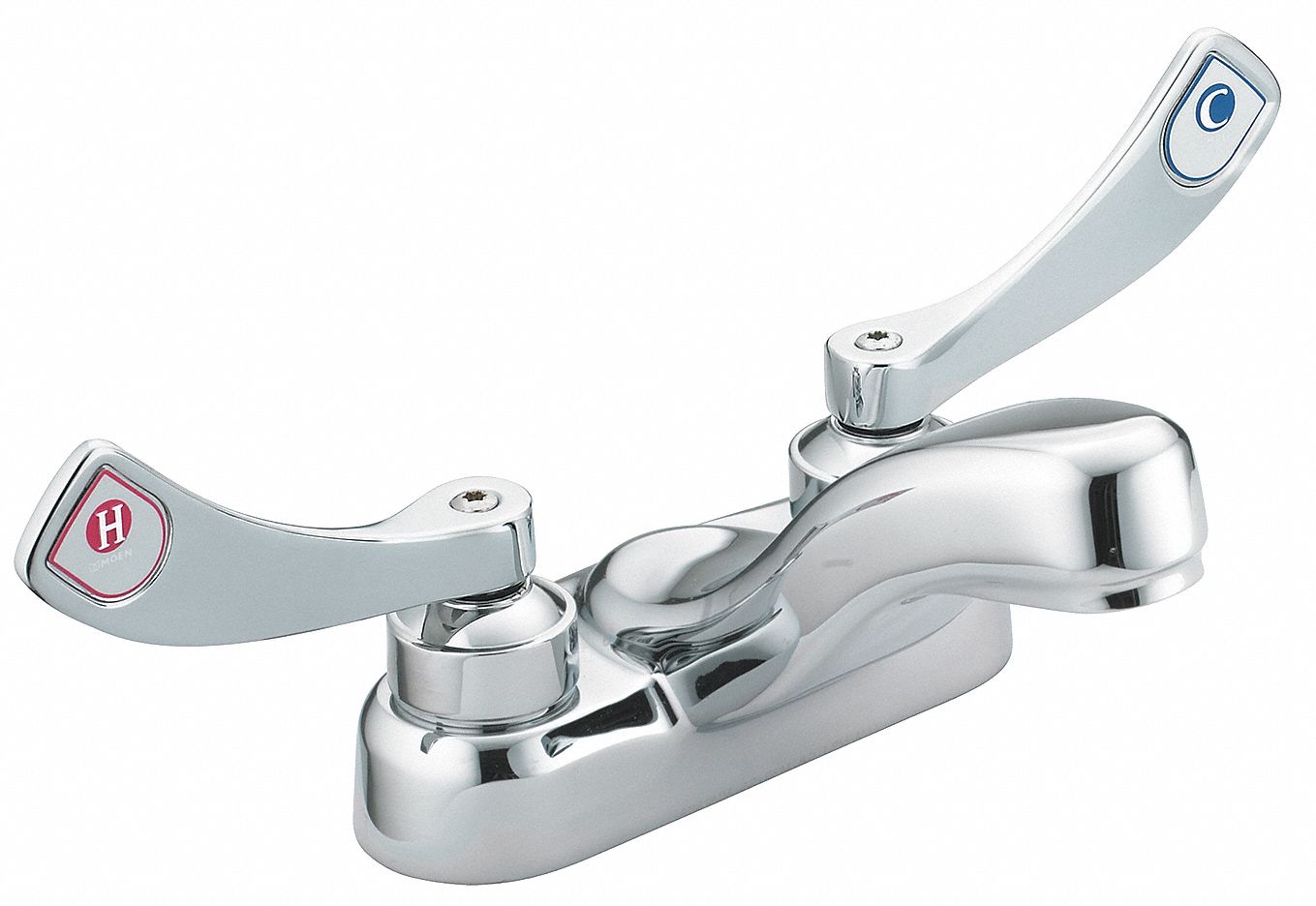 MOEN COMMERCIAL Chrome, Low Arc, Bathroom Sink Faucet, Manual Faucet Activation, 2.2 gpm 4NEJ1